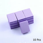 10/25/50pcs lot Double-Sided Mini Nail File Blocks Colorful Nail Sanding Buffer Tools