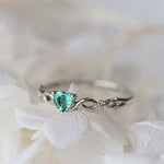 Simple Heart Ring Women Cute Romantic Finger Rings Zircon Stone Jewelry