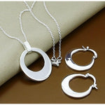 925 Sterling Silver Jewelry Sets Insect Moon Round Ball Necklace Earrings Sets
