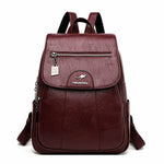 Women Leather Backpacks High Quality Vintage Designer Travel Backpack