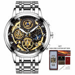 New Fashion Men's Watch Stainless Steel Luxury Waterproof  Wristwatch