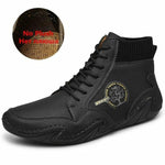 Men Fashion Leather Boots Casual Outdoor Light Ankle Shoes