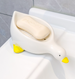 Cute Yellow Duck Soap Box With Drainage For Sink And Bathroom Organization