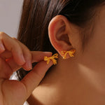 Titanium Steel Stud Earrings for Women’s Minimalist Jewelry Style