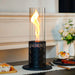 Small Circular Glass Tube Alcohol Fireplace Torch Lamp with Hurricane Flame