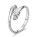 Women's Joint Ring Two Hands Embrace Ring Jewelry Opening Ring