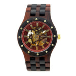 Men’s Luxury Wooden Watch - Automatic Hollow Mechanical Timepiece for Business & Casual Watch