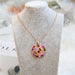 Elegant Mona Lisa-Inspired Colored Zircon Moon Pendant Necklace