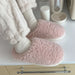 Winter Simple Warm Cotton Slippers Women Fashion Indoor Plush Shoes