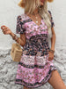 Women’s Printed Bohemian Short Dress - Stylish Summer Fashion with Unique Patterns