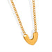Gold-Plated Heart Pendant Necklace Women's Fashion Jewelry