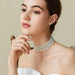 Multilayer Elegant White Pearl Collar Choker Necklace Women's Jewelry