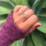Sterling Silver Beaded Wrap Ring – Minimalist Adjustable Ring for Women