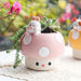 Creative Cartoon Mushroom Resin Flower Pot for Desktop and Garden Décor