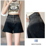 All Season Ombre Washed Shorts Women's Fashion Tie dye Denim Shorts