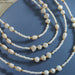 Women's Titanium Steel Glass Bead Pearl Necklace Jewelry