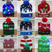 Knitted Christmas Hats with Colorful LED Lights for Adults & Kids