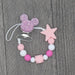 Silicone Pacifier Clip Chain with Beads – Star & Round Bead Strap Leash