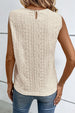 Women's Elegant Lace Detailed Eyelet Tank Top for Summer Outfits and Casual Wear
