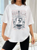 Casual Women’s Graphic Guitar Print T-Shirt With Half Sleeves And Round Neck