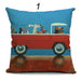 Lovely Cartoon Dog Driving Car Pillowcase – Decorative Linen Cushion Cover