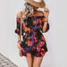 Off-Shoulder Abstract Print Jumpsuit with Bubble Sleeves – Party Ready Style