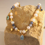 Natural Stone Freshwater Pearl Necklace for Women