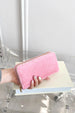 Solid Color Fluffy Rectangle Wallet – Soft Touch Stylish Organizer