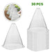 Set of 30 Reusable Plant Protection Tents Against Birds, Frost, and Snails