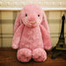 Embroidered Plush Bunny Doll with Long Ears – Soft Sleeping Toy for Babies