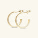 925 Sterling Silver Moissanite C Hoop Earrings for Women Jewelry