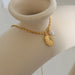Minimalist Elliptical Titanium Steel Collarbone Necklace for Women