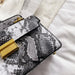 Women's PU Leather Snakeskin Print Stylish Crossbody Bag