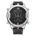Men’s Sports Watch - Quartz Analog-Digital Wristwatch with Leather Strap