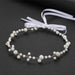 Delicate Bridal Headband with Simple Pearls and Soft Chain