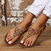 PU Leather Flat Sandals with Beaded Detail for a Chic Summer Look