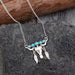 Women's Turquoise Cow Shape Pendant Necklace – Western Boho Style