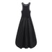 Women's Striped Sleeveless Maxi Dress – Slim Fit Long Dress