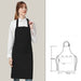 Waterproof and Oil-Resistant Solid Color Apron for Kitchen Use