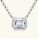 1 Carat Moissanite Pendant Necklace in 925 Sterling Silver Gold Plated