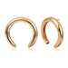 Exaggerated Crescent Shaped Earrings Women's Retro Metal Hollow Earrings Jewelry