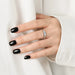 925 Sterling Silver Inlaid Zircon Ring – Elegant Adjustable Design