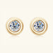 Classic Moissanite 925 Sterling Silver Round Stud Earrings for Women