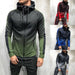 Zipper Tracksuit Set Men's Sporting 2 Pieces Sweatsuit Hoodie Pant Set