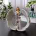 Nordic Resin Angel Family Sculpture Decoration for Living Room or Bookcase