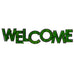 WELCOME Metal Wall Art – Moss-Textured Decorative Sign