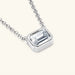 1 Carat Moissanite Pendant Necklace in 925 Sterling Silver Gold Plated