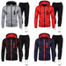 Men's Zipper Hoodie Tracksuit Set – Autumn Winter Casual 2-Piece Pants Suit