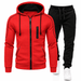 Men's Zipper Hoodie Tracksuit Set – Autumn Winter Casual 2-Piece Pants Suit