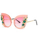 Diamond-Encrusted Personalized Frame Fashion Beauty Sunglasses